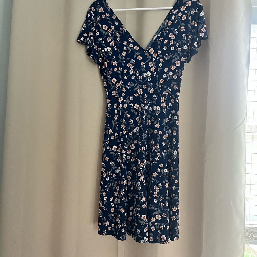 Kaileigh Blue Flutter Sleeve Midi Sundress - Picture 2 of 4
